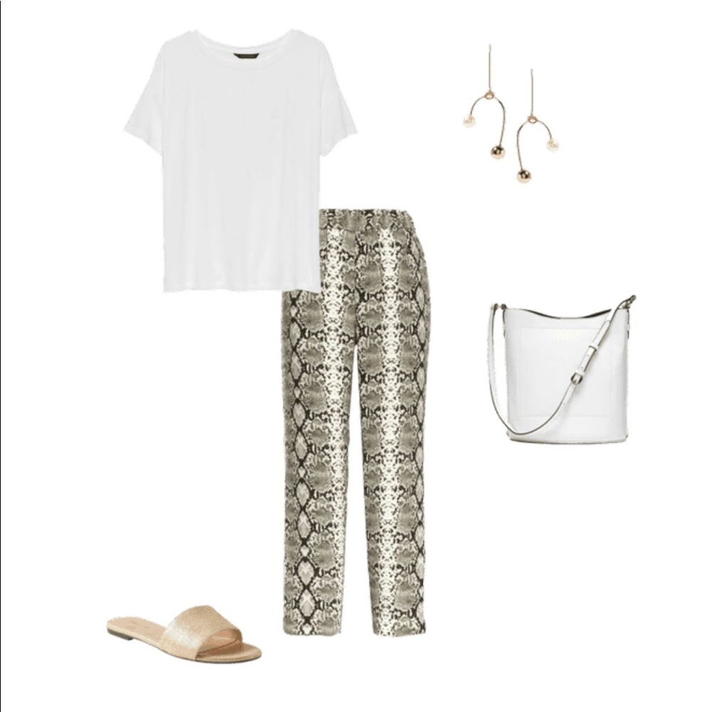 High Waist POCKETED Snake skin Printed Pants - Picture 5 of 5